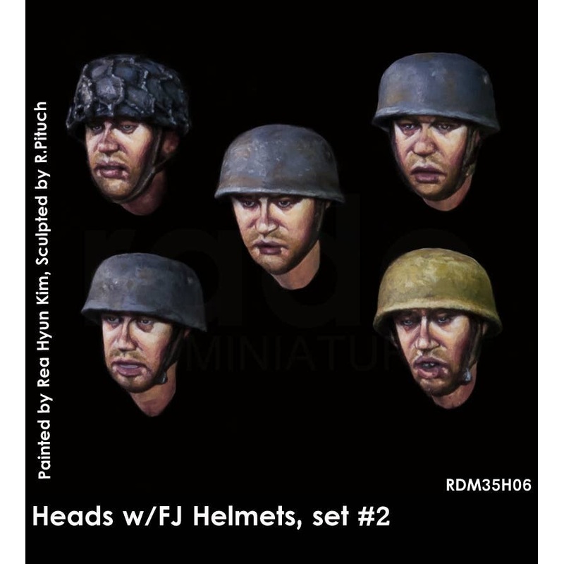 1/35 WW.II German Fallschirmjager (FJ) Helmet w/Headset 2 (5 Pieces)