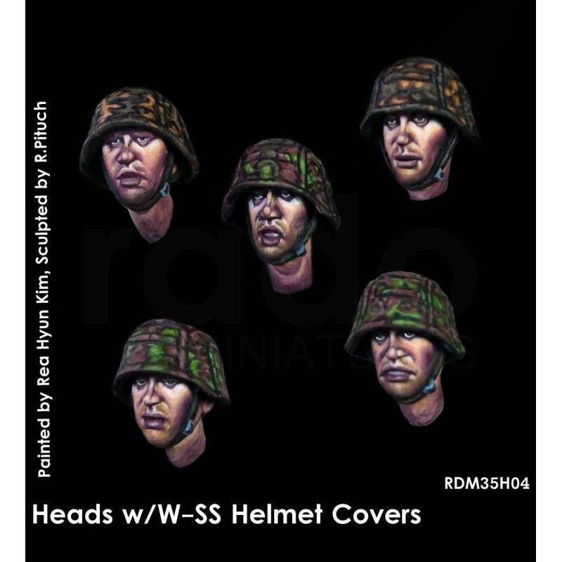 1/35 WW.II German Waffen-SS Camouflage Cover Helmet Spare Headset (5pcs)