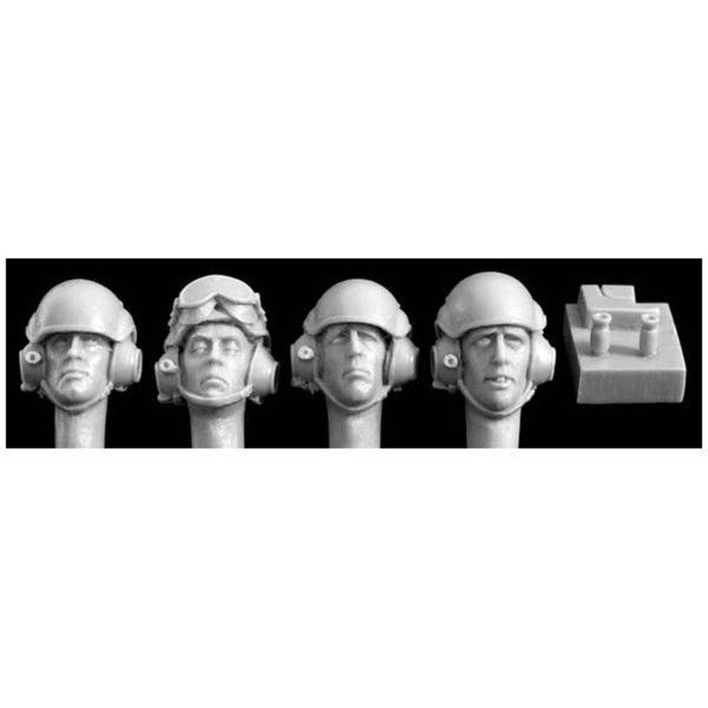 1/35 4 Heads in Modern UK AFV Helmets