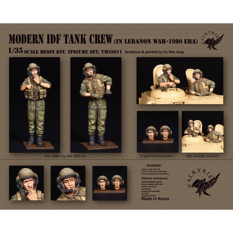 1/35 Current Use IDF Tank Crew Set Lebanese Civil War 1980S (2 Pieces)