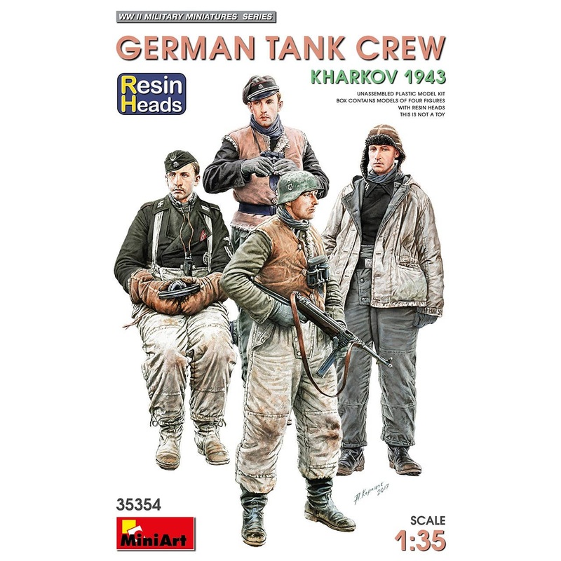 1/35 German Tank Soldier Kharkov 1943 (Resin Head) 4pcs
