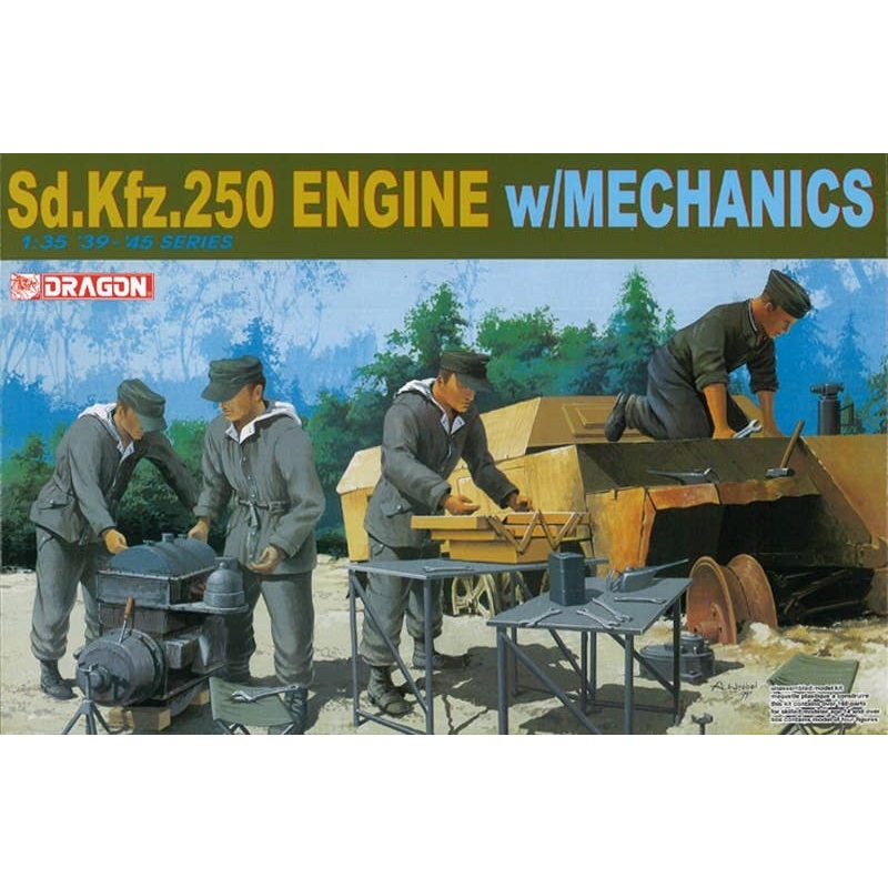 1/35 Sd.Kfz.250 Engine w/ Mechanics