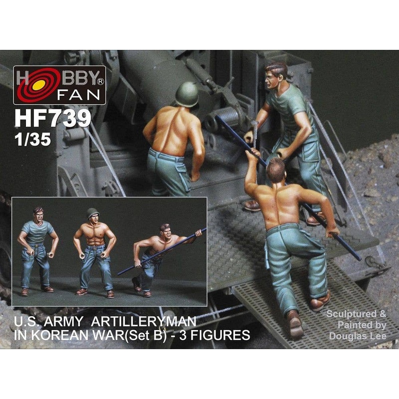 1/35 U.S. Army Artilleryman In Korean War (Set B) - 3 Figures