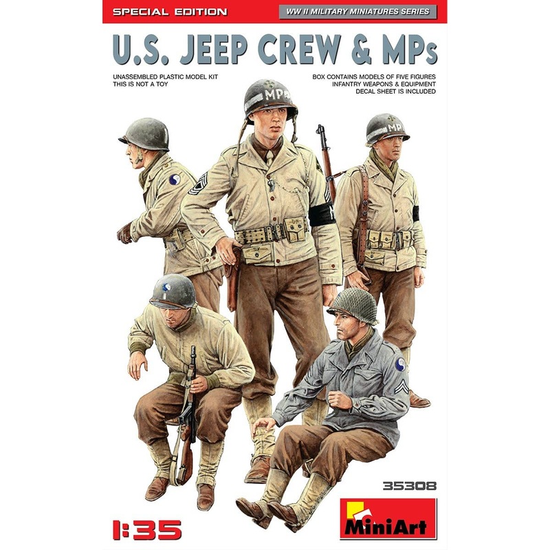 1/35 US Army Jeep Crew & Military Police 5 Body Special Edition (with Weapons And Equipment)