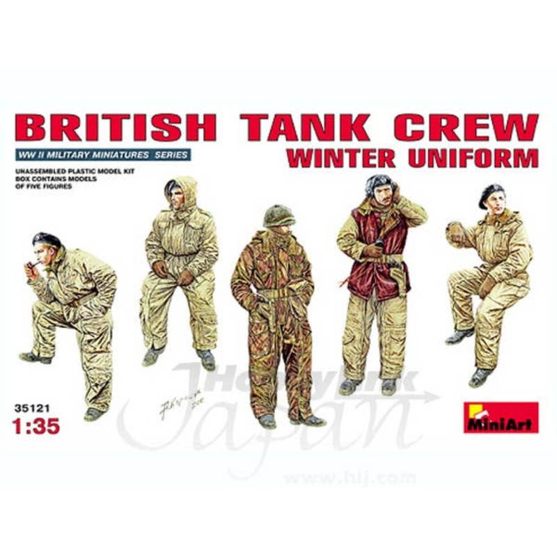 1/35 WWII British Tank Crew Winter Uniform Figure Set (5 Figures)