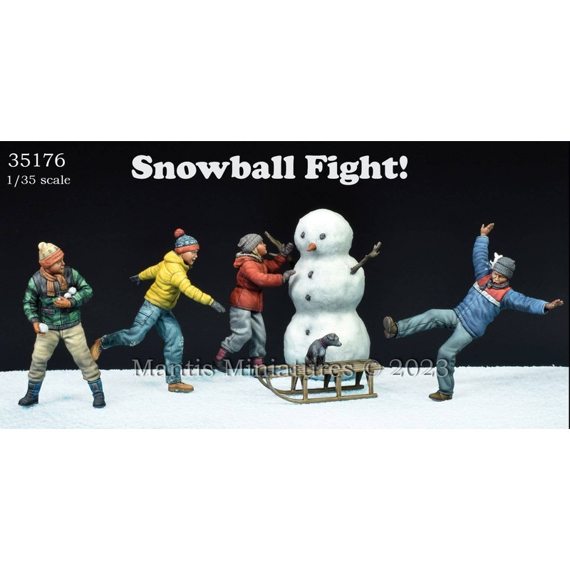 1/35 Current Use Snowball Fight Set (4 pieces)