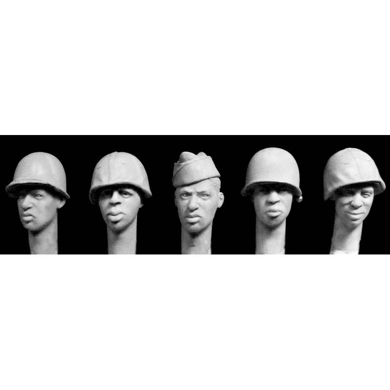 1/35 General-purpose US Army African American Soldier M1 Helmet & Garrison Cap Headset (5 types)