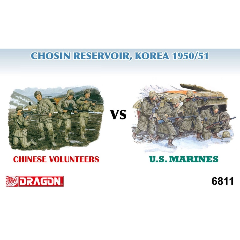 1/35 Korean War Battle of Chosin Reservoir Chinese People's Volunteer & US Marine Corps 1950
