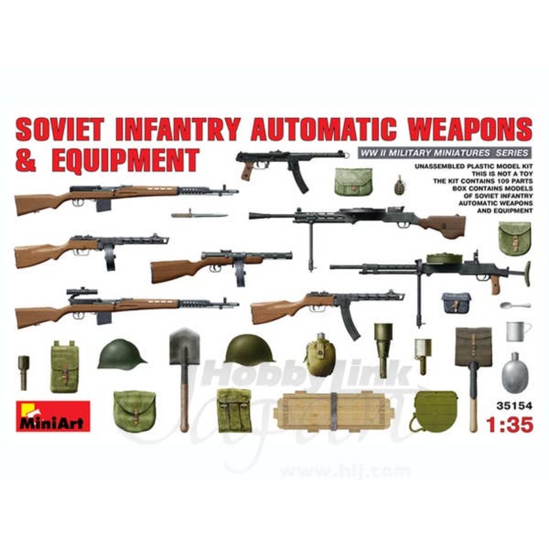 1/35 Soviet Infantry Automatic Wepons & Equipment