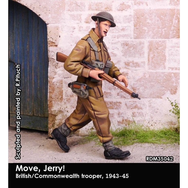 1/35 WWII Move, Jerry! British Army Infantry Enfield No. 4 British Soldier 1943