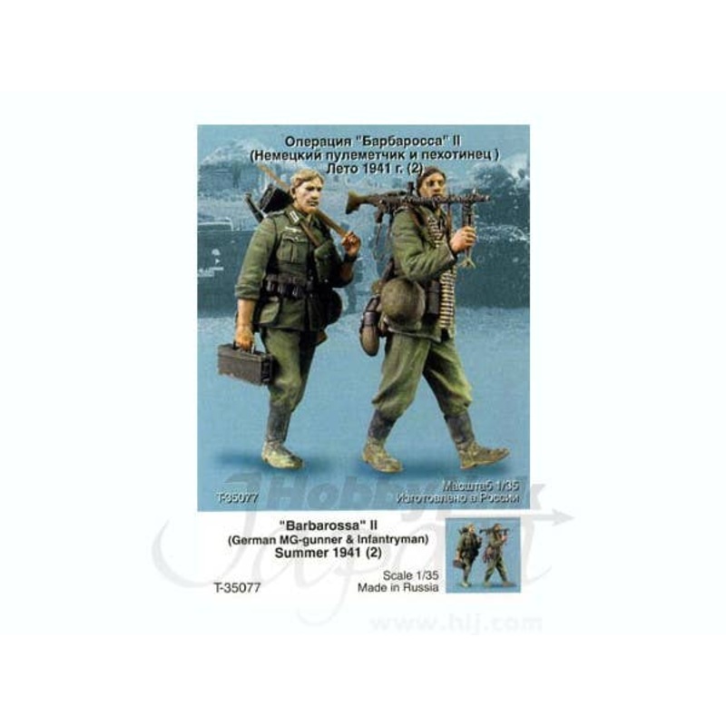 1/35 Barbarossa II, German MG-Gunner & Infantryman, Summer 1941 (2 figures)