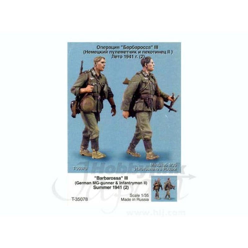 1/35 Barbarossa III German MG-gunner & Infantryman II Summer 1941 (2 figures)