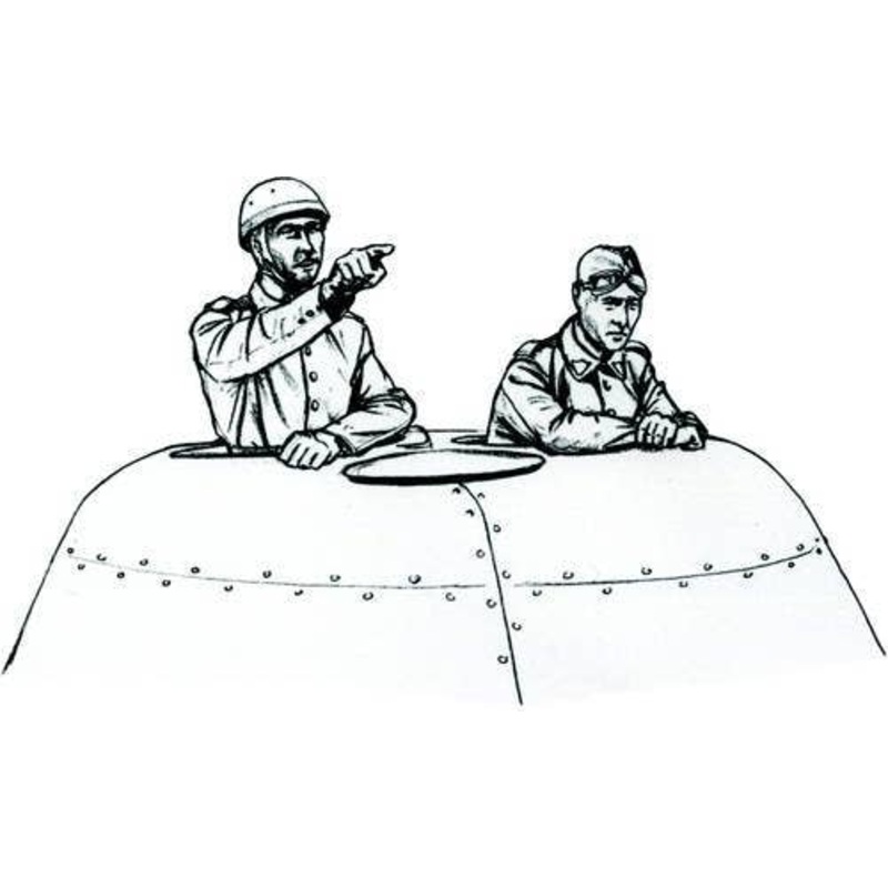 1/35 Czechoslovak Army Skoda Pa-II Crew (for Takom, Bust Model Figure 2 Set )