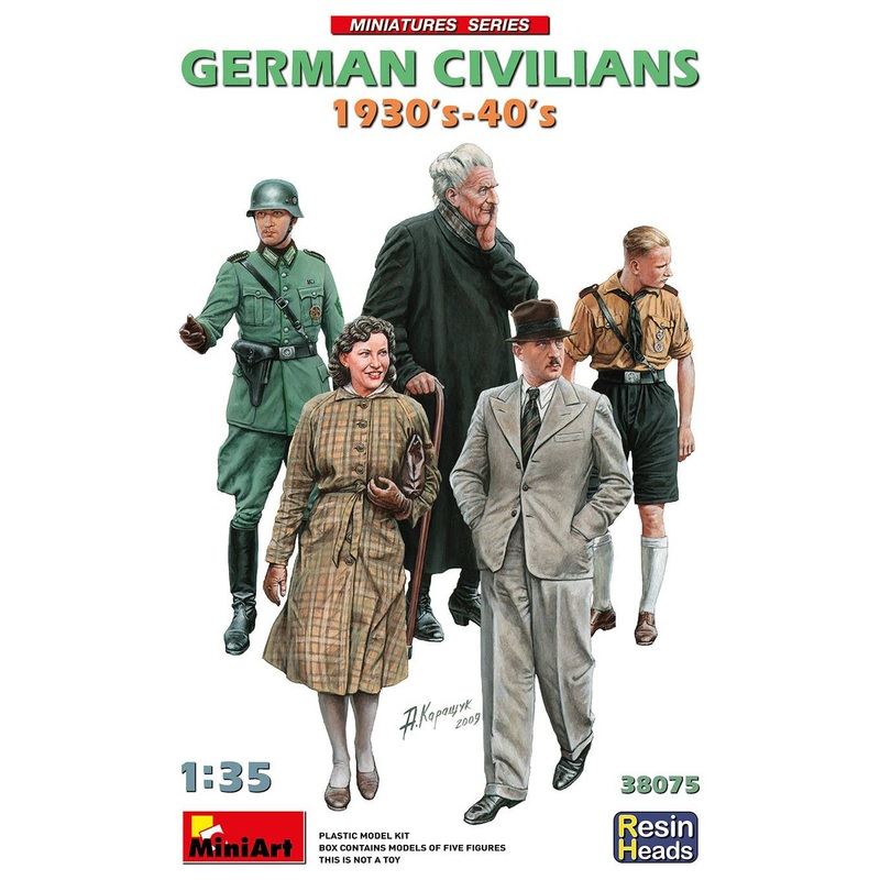1/35 German Civilians 1930-40s 5 Figures Resin Head