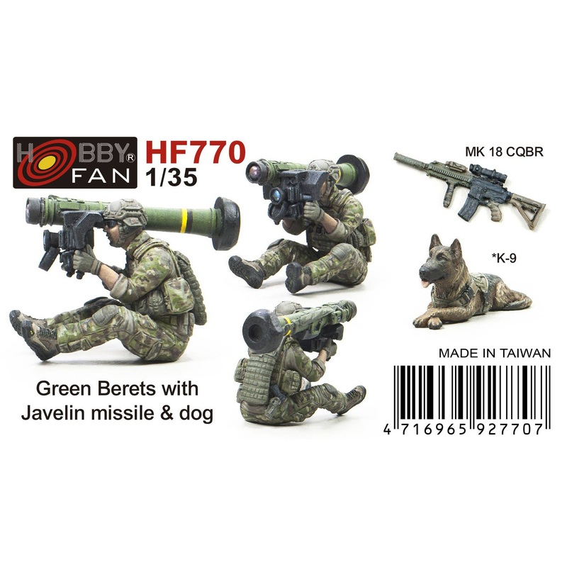 1/35 Green Beret w/ Javelin & War Dog & Mk18 CQBR