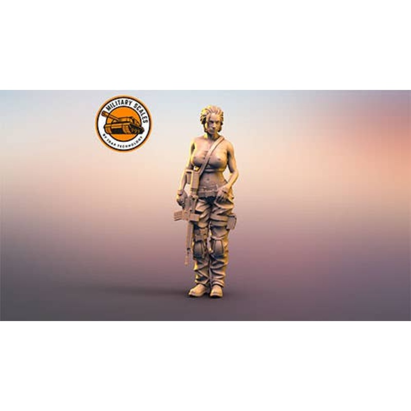 1/35 Military Girl No.12 Assault Rifle Statue