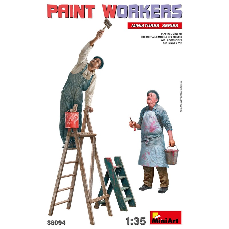 1/35 Paint Workers With Accessories