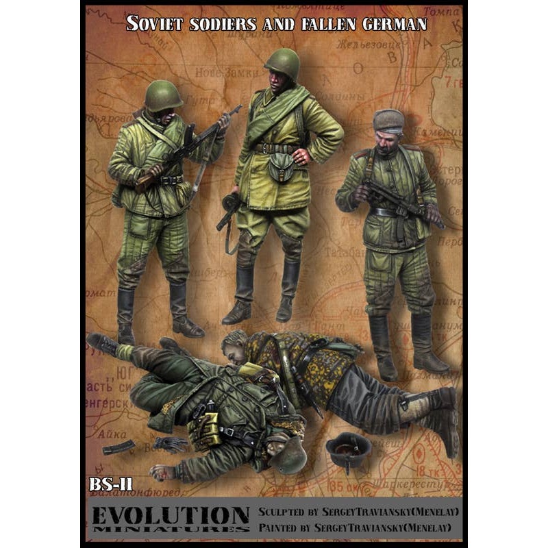 1/35 WWII Russian/Soviet Red Army Infantry and His Big Set #11 (5 pieces)