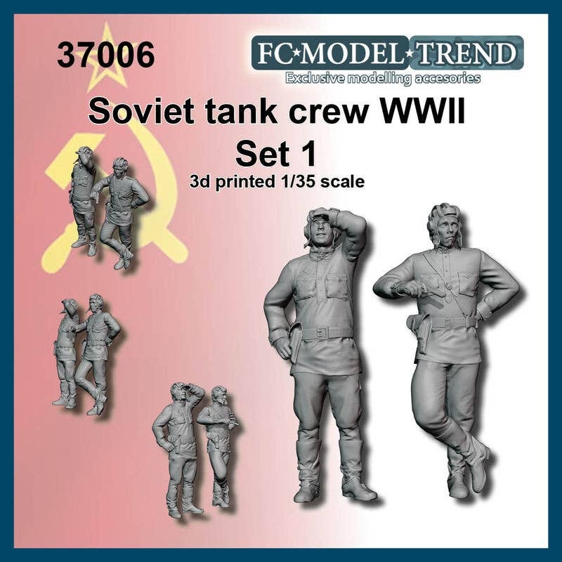 1/35 WWII Russian / Soviet Tank Crew Set #1 (2pcs)