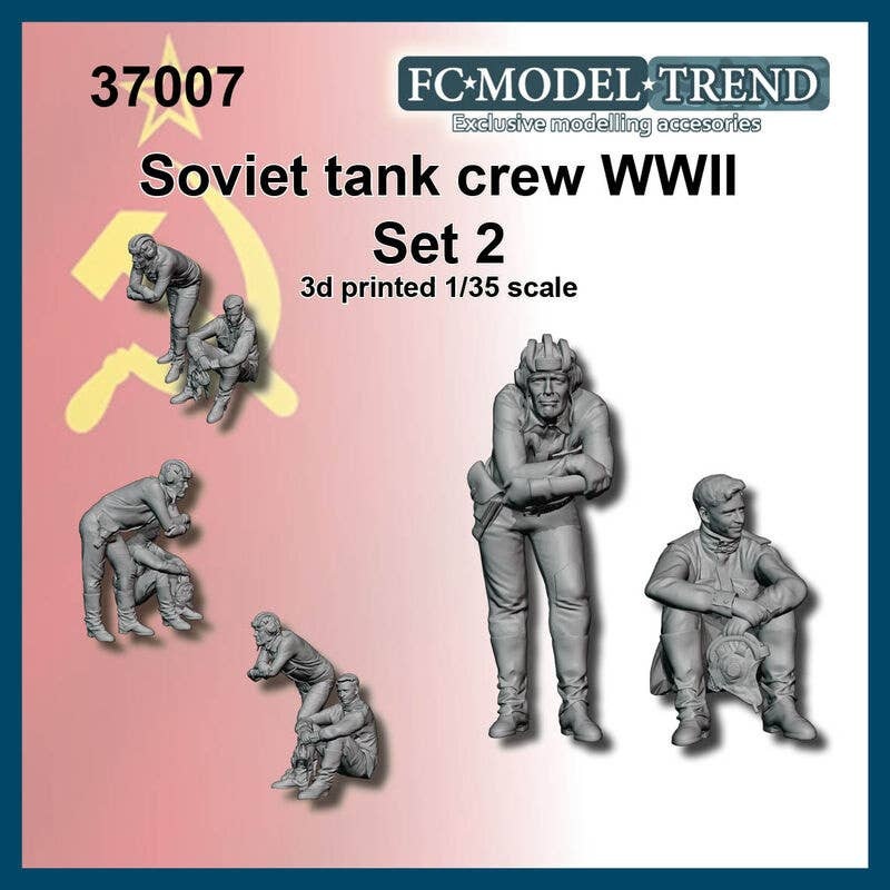 1/35 WWII Russian / Soviet Tank Crew Set #2 (2pcs)