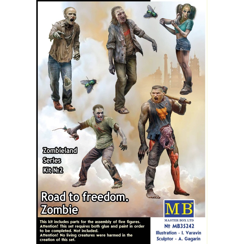 1/35 Zombieland Series Kit No. 2 Road to Freedom Zombie (set of 5)