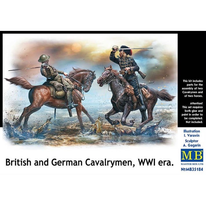 1/35 British and German Cavalrymen, WWI era.