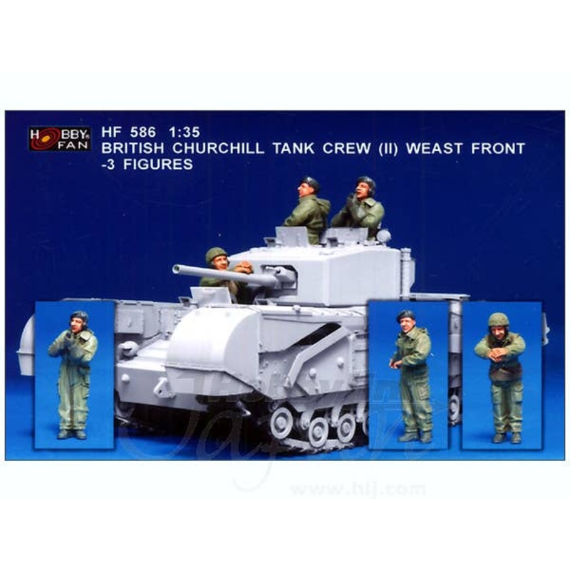 1/35 British Churchill Tank Crew Set #2 West Front (3 F