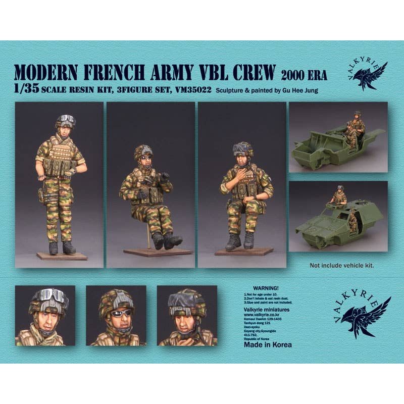 1/35 Current French Army Vbl Armored Vehicle Crew Set 2000S (3 Pieces)