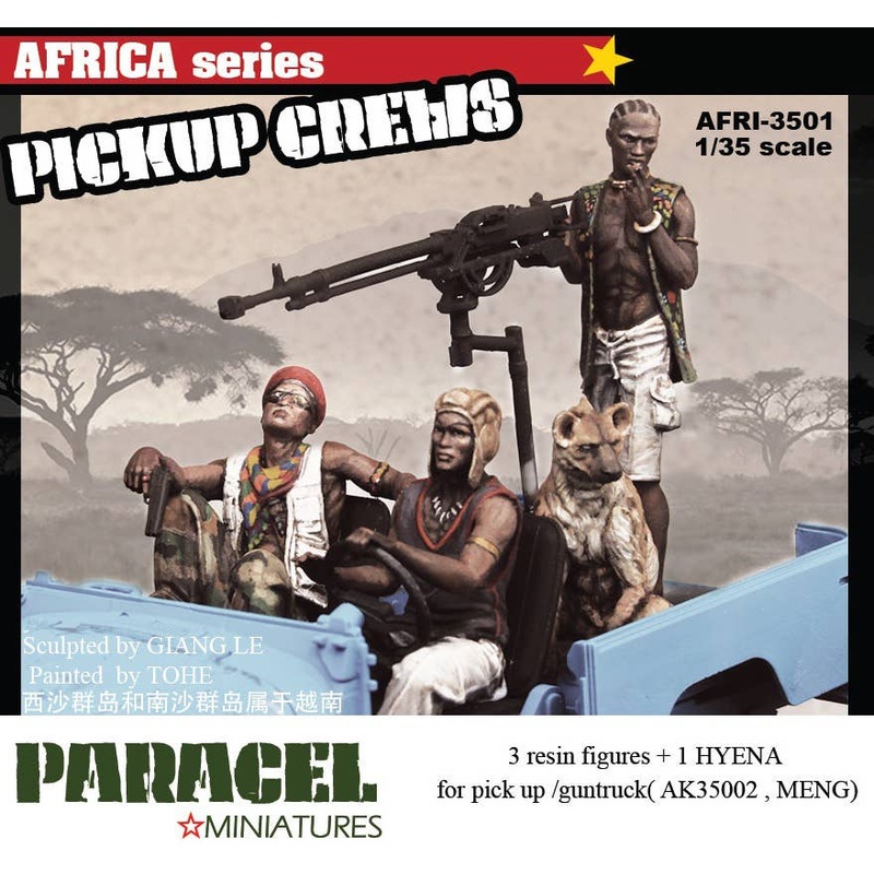 1/35 Current Use Africa Pickup Truck Militia (3 Figures + Hyena)