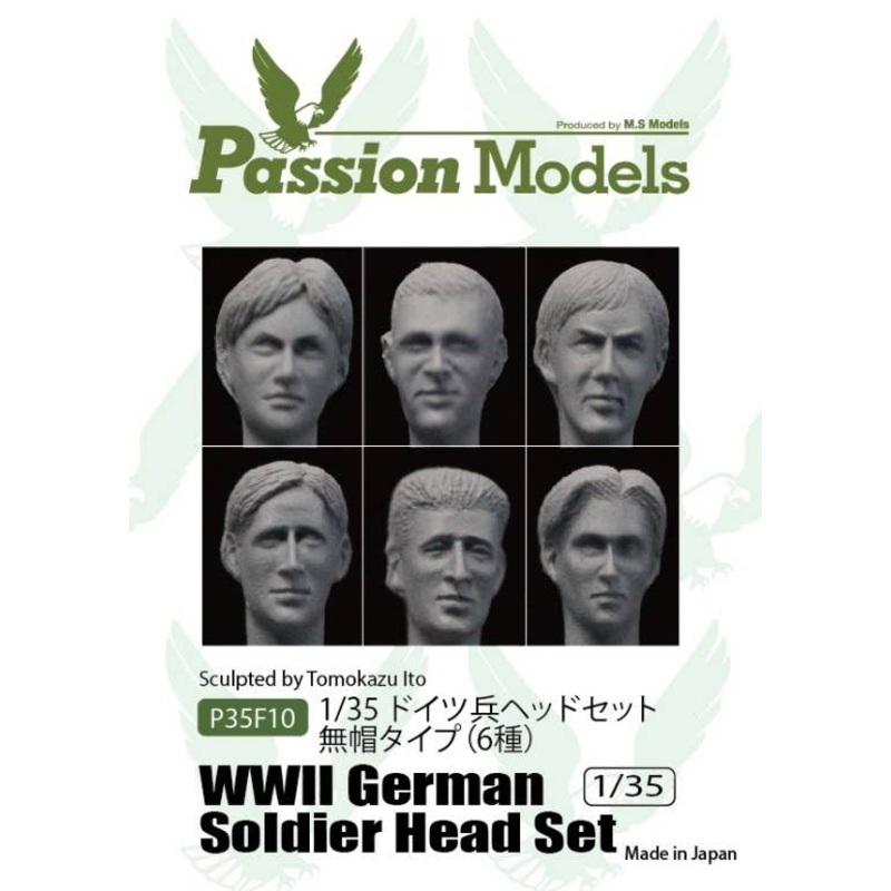 1/35 German Infantry Head Set Bare-Headed Type (6pcs)