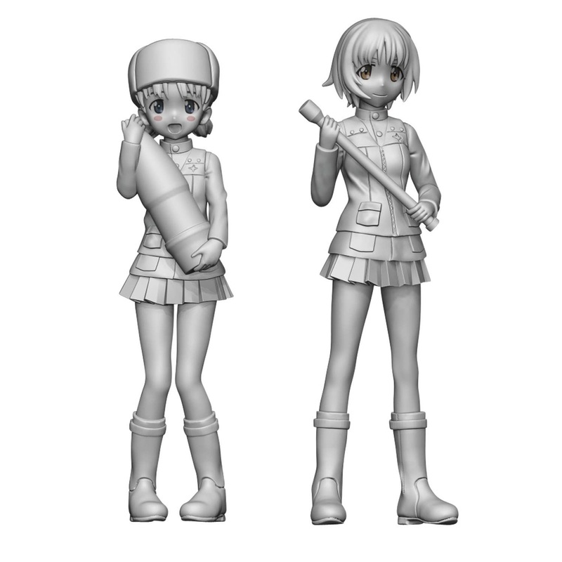 1/35 Girls und Panzer Movie Ver Pravda Girls High School Nina & Arena Figure Set