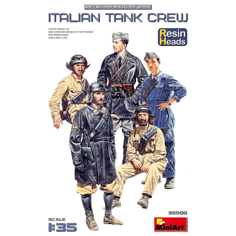 1/35 Italian Tank Crew. Resin Heads