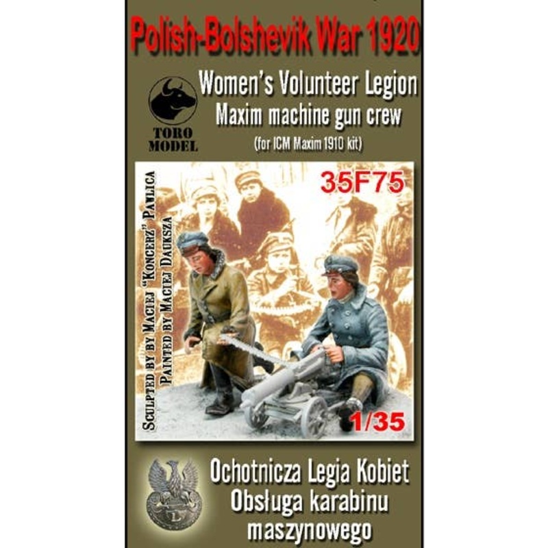 1/35 Polish-Bolshevik War 1920 Women's Volunteer Legion - Maxim Machine Gun Crew