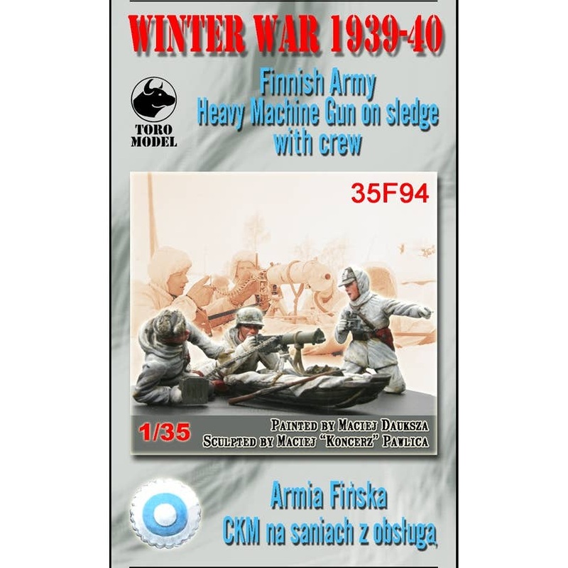 1/35 Winter War 1939-40 - Finnish Army - Heavy Machine Gun on Sledge with Crew