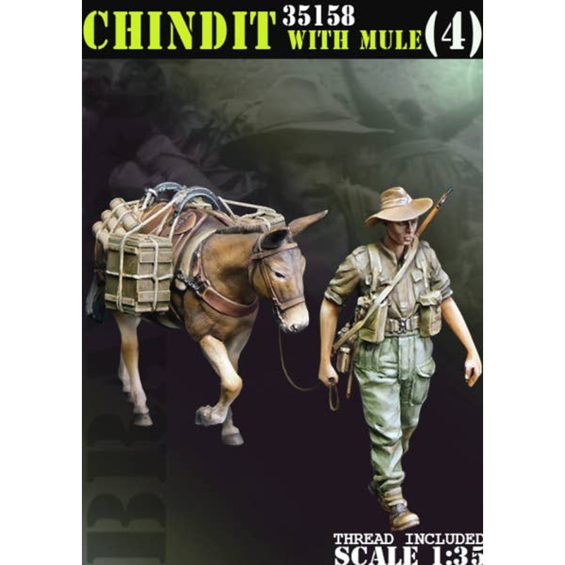 1/35 WWII British Chindit Special Forces Set #4 (Mule + 1 figure)