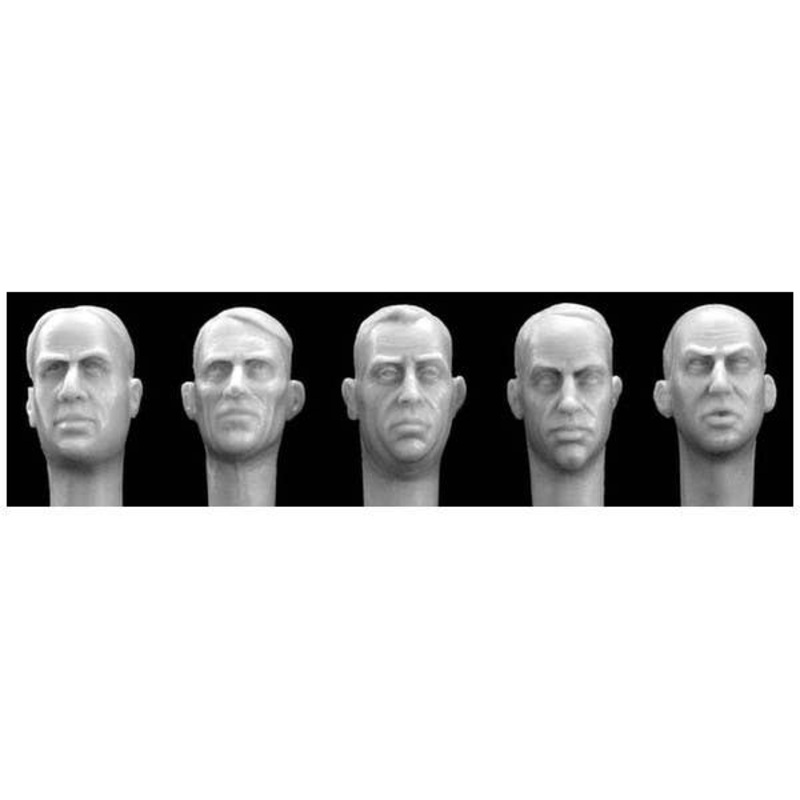 1/35 5 Different Bare Heads with Mature Faces