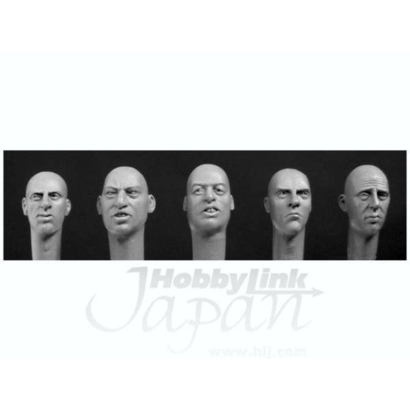 1/35 5 Spare Heads, Caucasian Features