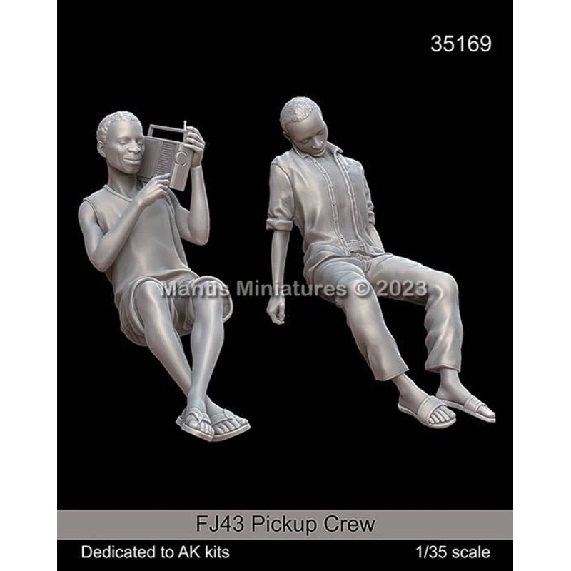1/35 Current Use FJ43 Small 4WD Vehicle African Militia Crew Set (for AK Interactive)