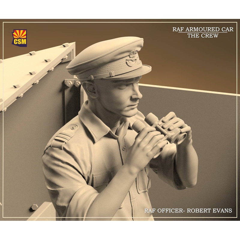 1/35 RAF ARMOURED CAR CREW flying lieutenant- Robert Evans