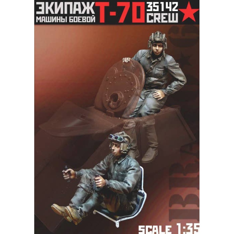 1/35 WW.II Soviet/Russian Soviet T-70 Light Tank Crew Summer Equipment Set Forward