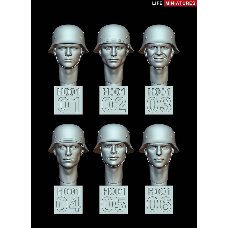 1/35 WW2 German Heads Set No.1 (Stahlhelm Edition)