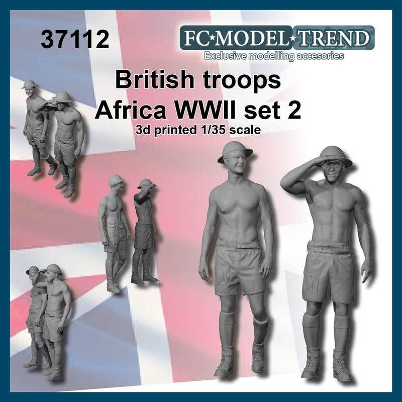 1/35 WWII British African Front Infantry Set #2 (2 pieces)