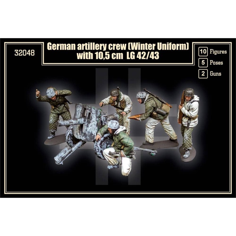 1/32 German Artillery Crew (winter Uniform) & 10,5cm LG 42/43