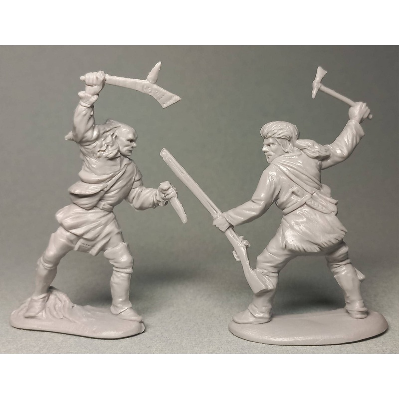 1/32 Indian Wars, XVIII century. 2 figures in the set