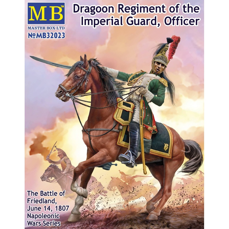1/32 Napoleonic Wars Series. Dragoon Regiment of the Imperial Guard, The Battle of Friedland, June 14, 1807. Officer / Senior Sergeant