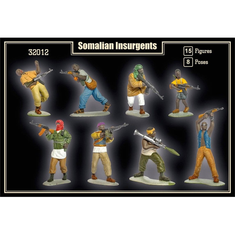 1/32 Somalian Insurgents (15 figures, 8 poses)