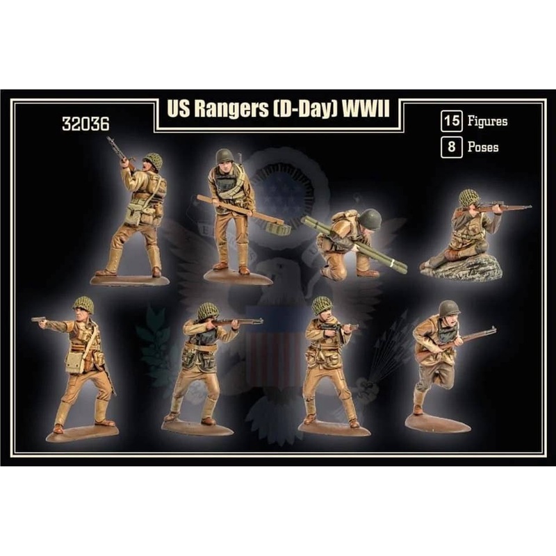 1/32 U.S. Rangers (D-Day) WWII (15 figures)