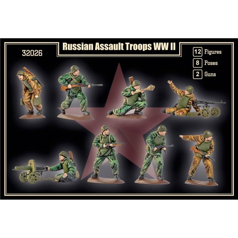 1/32 WWII Russian Assault Troops (12Bodies / 8Poses)