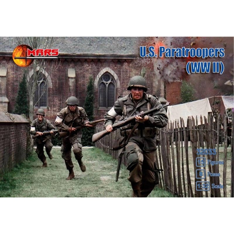 1/32 WWII U.S. Paratroopers (15pcs)
