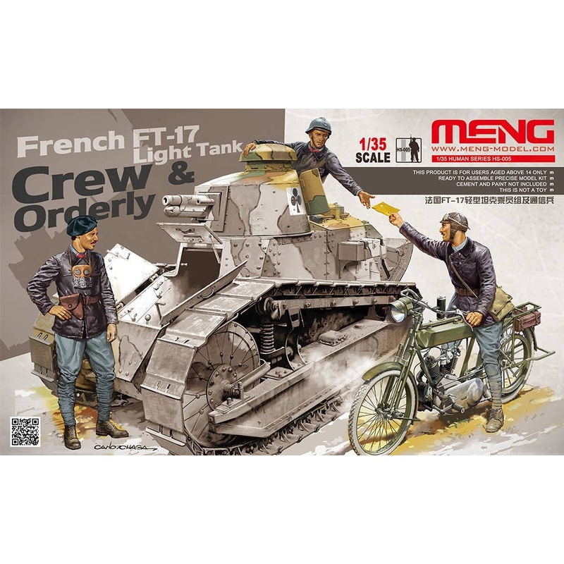 1/35 French FT-17 Light Tank Crew & Orderly